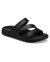 The Crocs Womens Getaway Strappy Sandals in Black