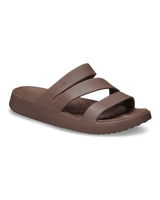 The Crocs Womens Getaway Strappy Sandals in Truffle