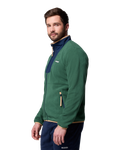 The Columbia Mens Sequoia Grove™ Full Zip Fleece Jacket in Rain Forest & Collegiate Navy