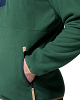 The Columbia Mens Sequoia Grove™ Full Zip Fleece Jacket in Rain Forest & Collegiate Navy