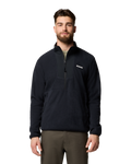 The Columbia Mens Sequoia Grove™ Half Zip Fleece Jacket in Black