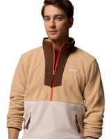 The Columbia Mens Sequoia Grove™ Half Zip Fleece Jacket in Canoe, Dark Stone & Tobacco