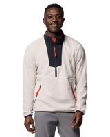 The Columbia Mens Sequoia Grove Half Zip Fleece Jacket in Dark Stone & Black