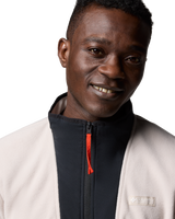 The Columbia Mens Sequoia Grove Half Zip Fleece Jacket in Dark Stone & Black