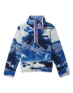 Girls Helvetia™ Printed Half Snap Fleece Jacket in Collegiate Navy Dreaming & Stormwatch