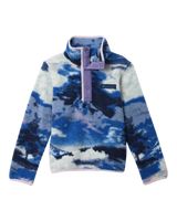 Girls Helvetia™ Printed Half Snap Fleece Jacket in Collegiate Navy Dreaming & Stormwatch