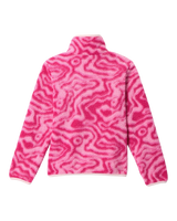 Girls Helvetia™ Printed Half Snap Fleece Jacket in Guava Pink Topoglitch & Guava Pink