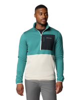 Columbia Hike Half Zip II Fleece Jacket in River Blue, Dark Stone & Black