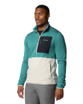 Columbia Hike Half Zip II Fleece Jacket in River Blue, Dark Stone & Black