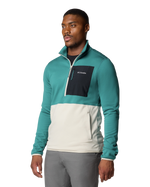Columbia Hike Half Zip II Fleece Jacket in River Blue, Dark Stone & Black