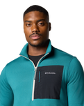 Columbia Hike Half Zip II Fleece Jacket in River Blue, Dark Stone & Black