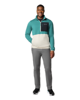 Columbia Hike Half Zip II Fleece Jacket in River Blue, Dark Stone & Black