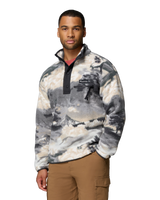 The Columbia Mens Helvetia™ II Printed Half Snap Fleece Jacket in Shark & Dreaming