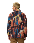 Helvetia™ II Printed Half Snap Fleece Jacket in Teak Brown Soarin