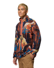 Helvetia™ II Printed Half Snap Fleece Jacket in Teak Brown Soarin