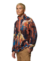 Helvetia™ II Printed Half Snap Fleece Jacket in Teak Brown Soarin