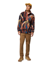 Helvetia™ II Printed Half Snap Fleece Jacket in Teak Brown Soarin