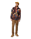 Helvetia™ II Printed Half Snap Fleece Jacket in Teak Brown Soarin