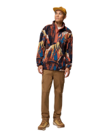 Helvetia™ II Printed Half Snap Fleece Jacket in Teak Brown Soarin