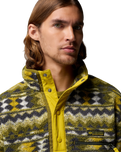 The Columbia Mens Helvetia™ II Printed Half Snap Fleece Jacket in Mossy Green & Retrotree