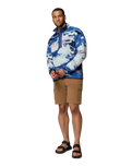 The Columbia Mens Helvetia™ II Printed Half Snap Fleece Jacket in Collegiate Navy