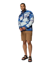 The Columbia Mens Helvetia™ II Printed Half Snap Fleece Jacket in Collegiate Navy