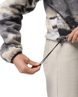 The Columbia Womens Helvetia™ II Printed Cropped Half Snap Fleece Jacket in Shark & Dreaming