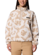 Helvetia™ II Printed Cropped Half Snap Fleece Jacket in Sea Salt & Sprayflower