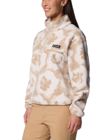Helvetia™ II Printed Cropped Half Snap Fleece Jacket in Sea Salt & Sprayflower