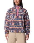 Helvetia™ II Printed Cropped Half Snap Fleece Jacket in Sea Salt & Retrotree