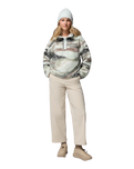 Helvetia™ II Printed Cropped Half Snap Fleece Jacket in Sedona Sage & Summits
