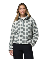 Helvetia™ II Printed Cropped Half Snap Fleece Jacket in Sedona Sage & Geostack
