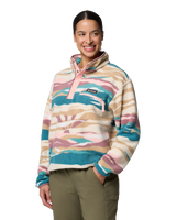 Helvetia™ II Printed Cropped Half Snap Fleece Jacket in River Blue Rogue Valley