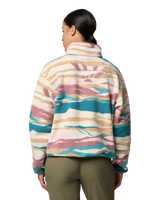 Helvetia™ II Printed Cropped Half Snap Fleece Jacket in River Blue Rogue Valley