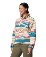 Helvetia™ II Printed Cropped Half Snap Fleece Jacket in River Blue Rogue Valley