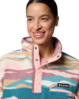 Helvetia™ II Printed Cropped Half Snap Fleece Jacket in River Blue Rogue Valley