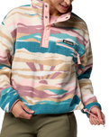 Helvetia™ II Printed Cropped Half Snap Fleece Jacket in River Blue Rogue Valley