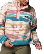 Helvetia™ II Printed Cropped Half Snap Fleece Jacket in River Blue Rogue Valley
