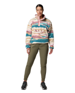 Helvetia™ II Printed Cropped Half Snap Fleece Jacket in River Blue Rogue Valley