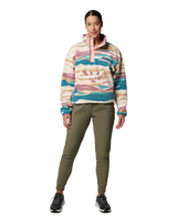 Helvetia™ II Printed Cropped Half Snap Fleece Jacket in River Blue Rogue Valley