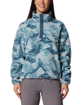 Helvetia™ II Printed Cropped Half Snap Fleece Jacket in Marine Light & Sunscape