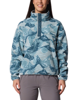 Helvetia™ II Printed Cropped Half Snap Fleece Jacket in Marine Light & Sunscape