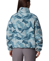 Helvetia™ II Printed Cropped Half Snap Fleece Jacket in Marine Light & Sunscape