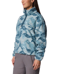 Helvetia™ II Printed Cropped Half Snap Fleece Jacket in Marine Light & Sunscape