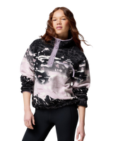 The Columbia Womens Helvetia II Printed Cropped Half Snap Fleece Jacket in Shale Purple Sisters & Shale Purple