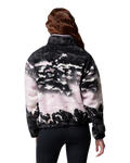 The Columbia Womens Helvetia II Printed Cropped Half Snap Fleece Jacket in Shale Purple Sisters & Shale Purple