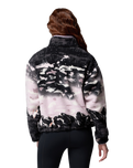 The Columbia Womens Helvetia II Printed Cropped Half Snap Fleece Jacket in Shale Purple Sisters & Shale Purple