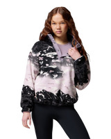 The Columbia Womens Helvetia II Printed Cropped Half Snap Fleece Jacket in Shale Purple Sisters & Shale Purple