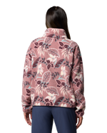 Helvetia™ II Printed Cropped Half Snap Fleece Jacket in Fig Pasteled Multi