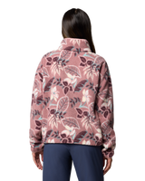 Helvetia™ II Printed Cropped Half Snap Fleece Jacket in Fig Pasteled Multi